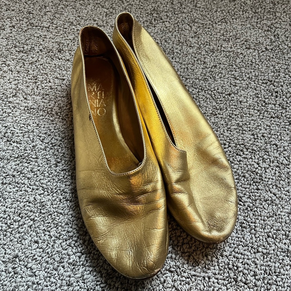 Rare Martiniano Glove Shoe Gold 40.5
